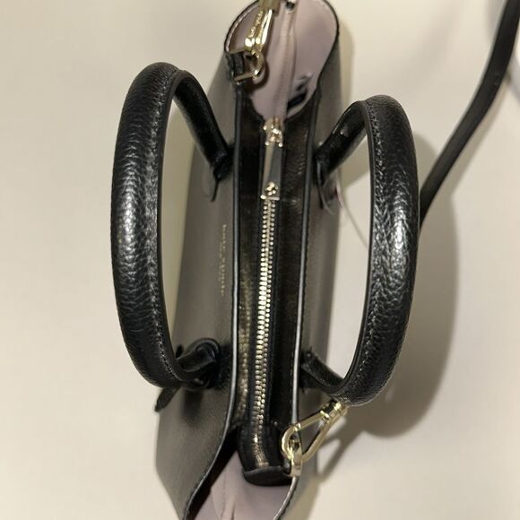 kate spade Eva Black Pebbled Leather Mid Sized  Satchel Crossbody Bag - Picture 10 of 10